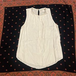 H & M Off White Cream Silky Sleeveless Blouse Tank Top sz Small